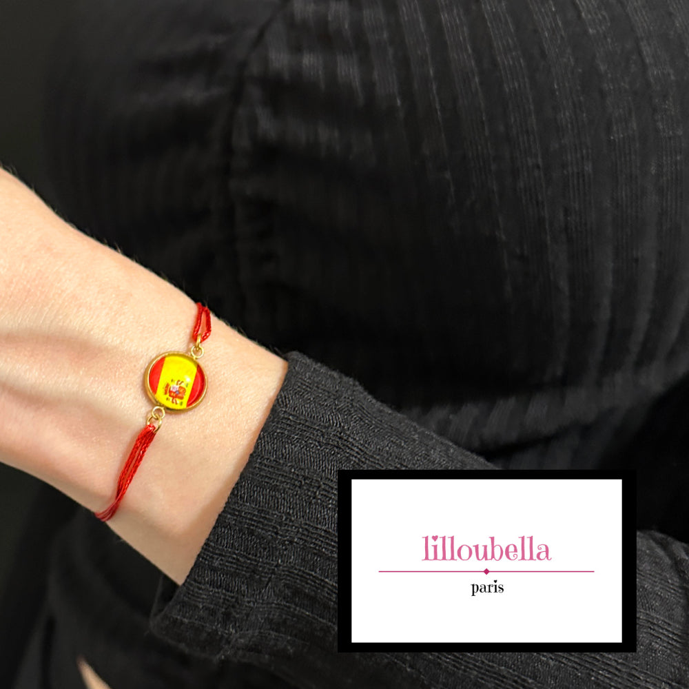 Lilloubella Paris Bracelet Bracelet couple fil rouge pays