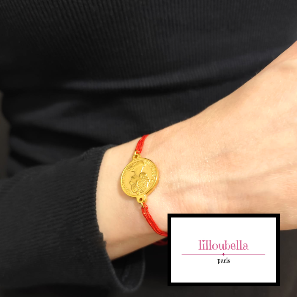 Lilloubella Paris Bracelet Fil rouge Pièce XL